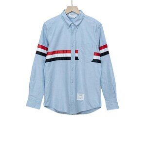 Thom Browne Blue Oxford Long Sleeved Shirt